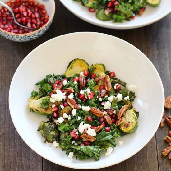 Roasted Brussels Sprout Salad - Recipe photo by thegirlonbloor