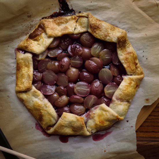 Grape & Huckleberry Galette - Recipe photo by terminatetor