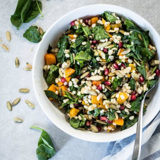 Butternut squash barley salad - Recipe photo by EatGood4Life