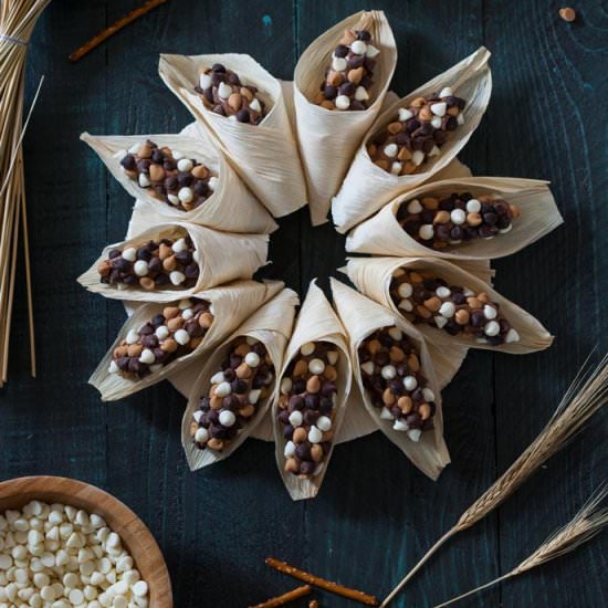 Chocolate Indian Corn Cookie Wreath - Recipe photo by Handmade Charlotte