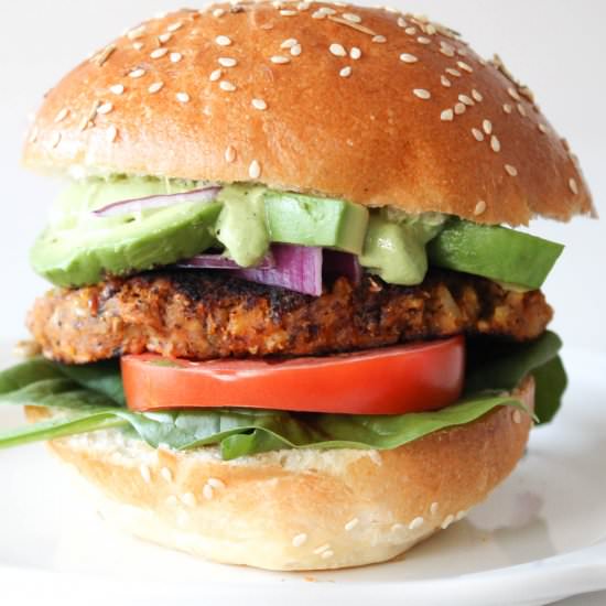 Sweet Potato & Black Bean Burger - Recipe photo by reachingforgreens