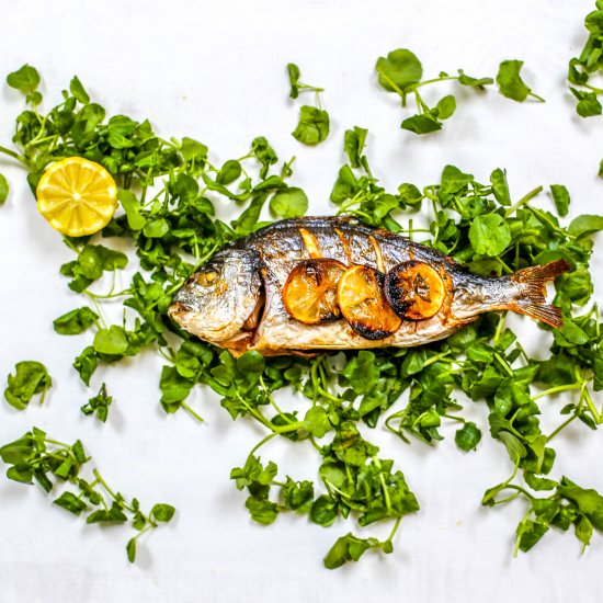 Baked Sea Bream with Lemon and Chili - Recipe photo by My Fat Me Ania
