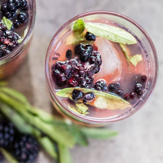 Iced Green Tea with Sage & Berries - Recipe photo by Frankiesfeast