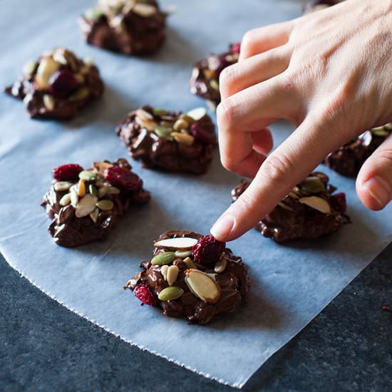 Chocolate Fruit and Nut Clusters - Recipe photo by Handmade Charlotte