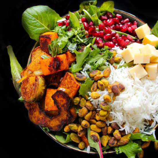 Adobo Roasted Harvest Veggie Bowls - Recipe photo by layersofhappiness