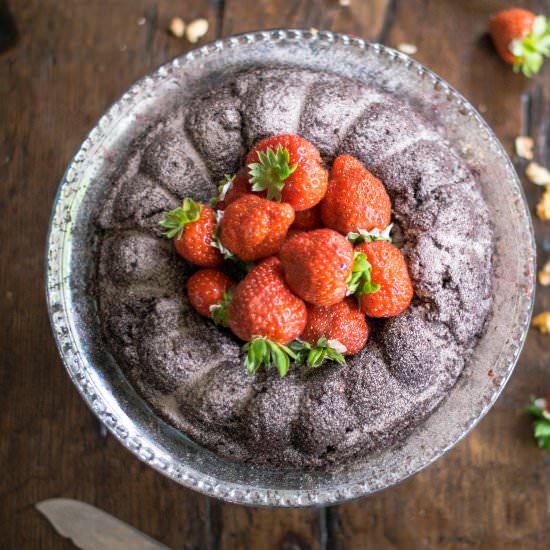 Raspberries Brownie Cake - Recipe photo by olliebo