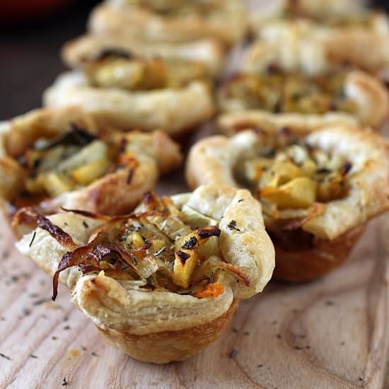 Onion, Apple, and Butternut Tarts - Recipe photo by DorasDailyDish