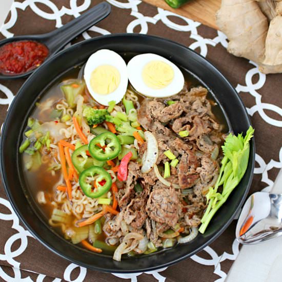 Beef Ramen Bowl - Recipe photo by Kitchen Simmer