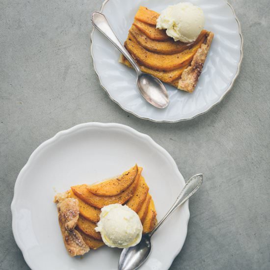 Pumpkin Galette with Bay Ice Cream - Recipe photo by MillysKitchen