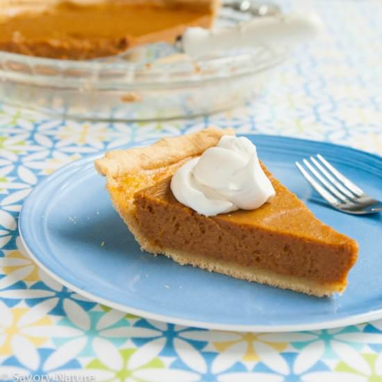 Pumpkin Pie-Gluten-Free Dairy-Free - Recipe photo by SavoryNature