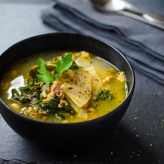 Sausage and Kale Soup - Recipe photo by porkandgreens