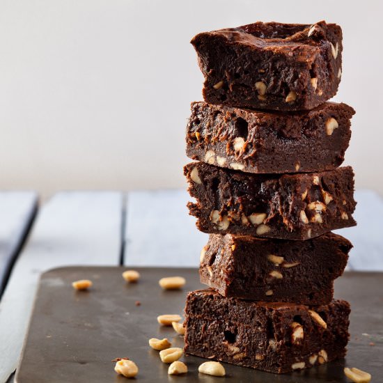 Peanut butter & jam brownie - Recipe photo by Recipes from a normal Mum