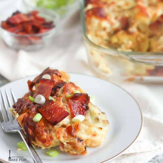 Candied Bacon and Egg Strata - Recipe photo by whatshouldimakefor