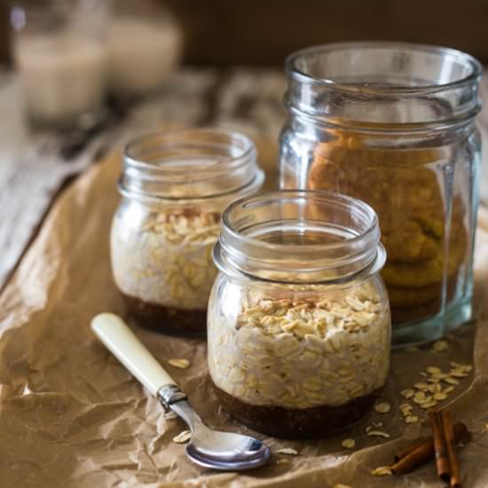 Vegan Snickerdoodle Overnight Oats - Recipe photo by foodfaithfitness