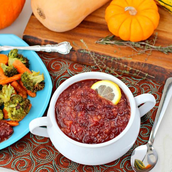 Spicy Pineapple & Cranberry Chutney - Recipe photo by Kitchen Simmer