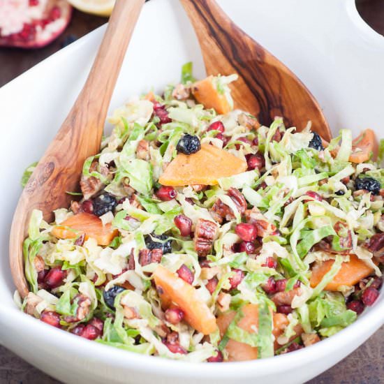 Winter Fruit and Brussels Sprouts Salad - Recipe photo by Gastro Senses