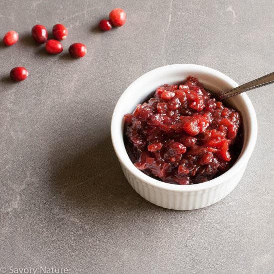 Cranberry Apple Chutney - Recipe photo by SavoryNature