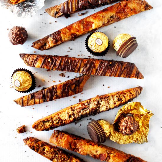 Bacon Ferrero Rocher Biscotti - Recipe photo by portandfin