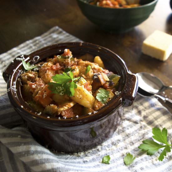 Gnocchi vegetable puttanesca - Recipe photo by FoodPrepSundays