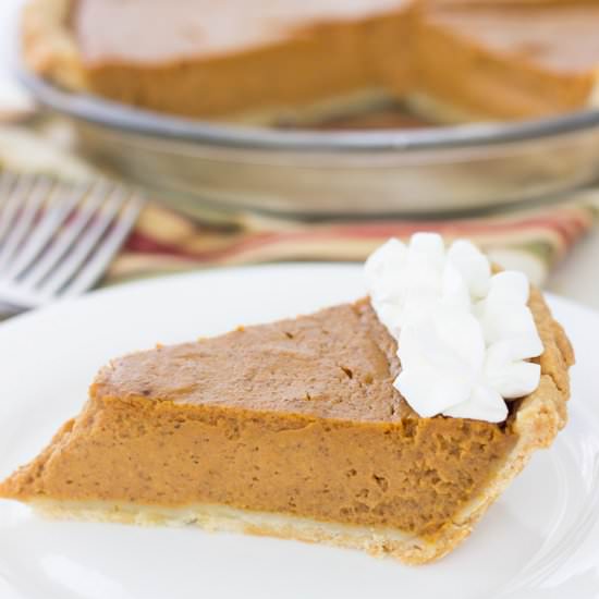 Classic Pumpkin Pie - Recipe photo by A Classic Twist