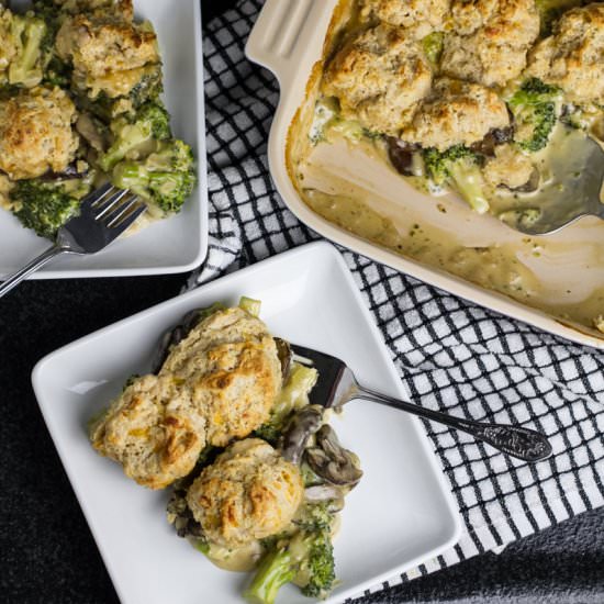 Broccoli Cheddar Cobbler - Recipe photo by Chattavore