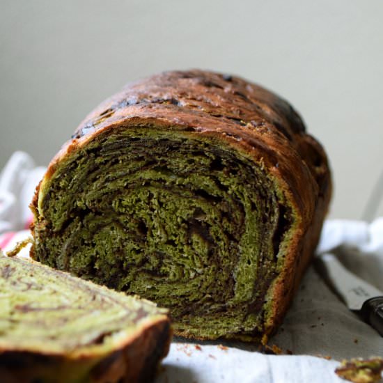 Matcha & Azuki Puffed Brioche - Recipe photo by inthemoodforfood