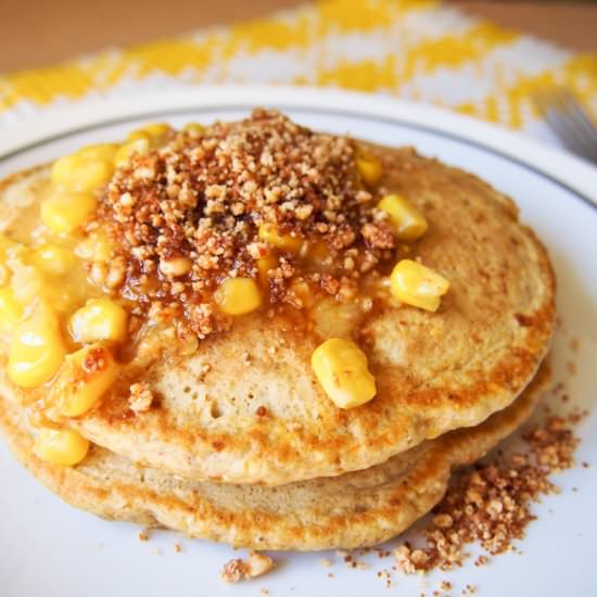 Corn Pancakes with Ground Peanuts - Recipe photo by vermilionroots