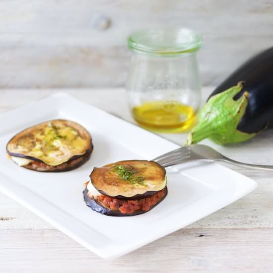 Eggplant with Tomato Tapenade - Recipe photo by Andrea Janssen