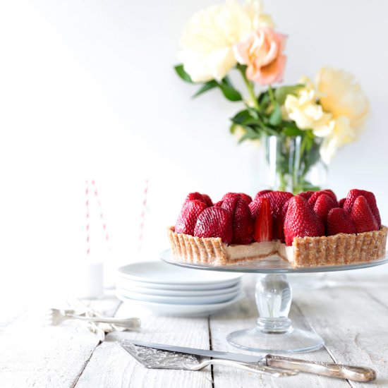 Raw Strawberry Tart - Recipe photo by swoonfood