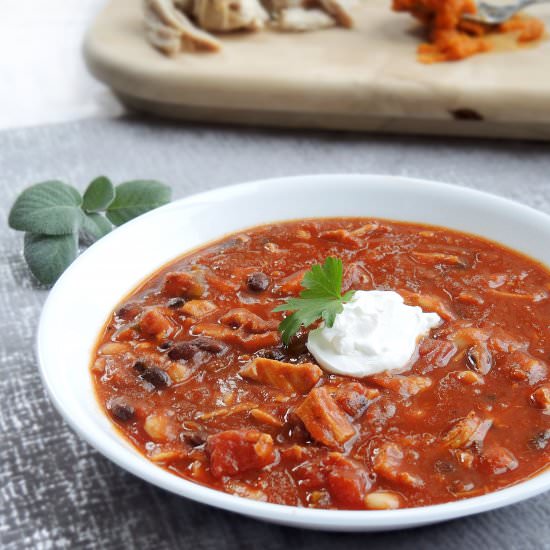 Turkey and Pumpkin Chili - Recipe photo by Cooking Creation