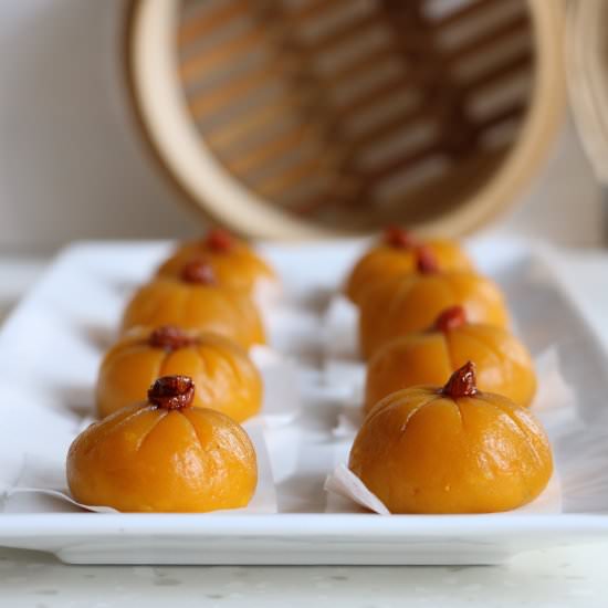 Steamed Pumpkin Mochi - Recipe photo by AndrestheHomeBaker