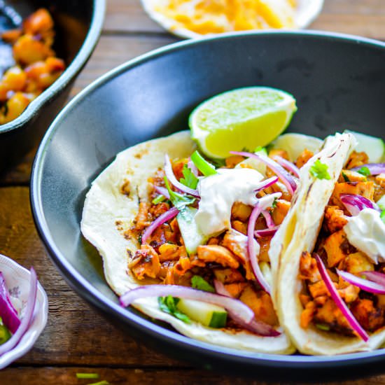 Leftover Turkey Potato Hash Tacos - Recipe photo by ChefDeHome