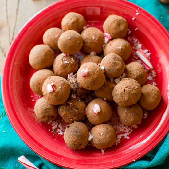 Dark Chocolate Peppermint Truffles - Recipe photo by sallysbakingaddiction