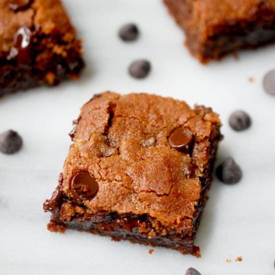 Malted chocolate chip bars - Recipe photo by evabakes