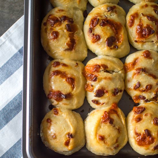 Chinese Sausage Cheese Buns - Recipe photo by chocolateandconnie