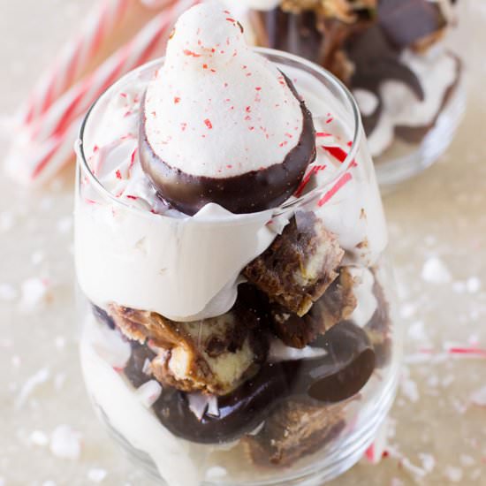 Peppermint Brownie Trifles - Recipe photo by Deliciously Sprinkled