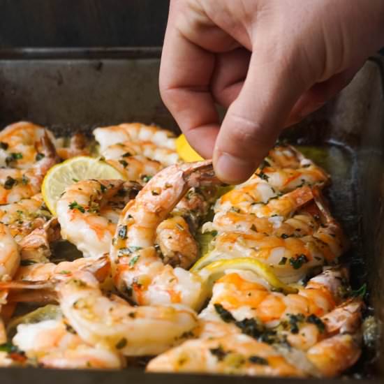 Roasted Shrimp Scampi - Recipe photo by vodkaandbiscuits