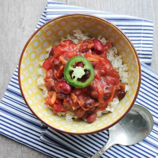 Veggie and Bean Chili - Recipe photo by kneadtocook