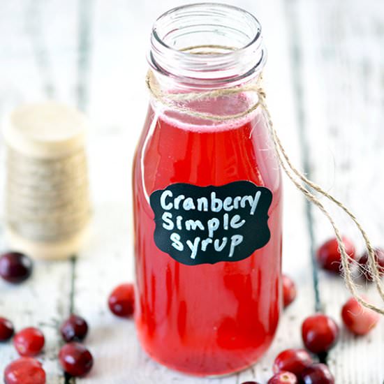 Easy Cranberry Simple Syrup - Recipe photo by FoodieandWine.com
