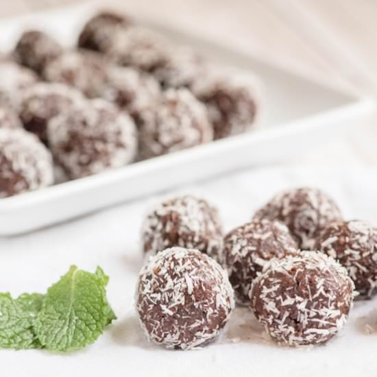 Paleo Chocolate Mint Balls - Recipe photo by LivingWellMom