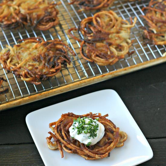 Spiralized Potato Latkes - Recipe photo by EverydayMaven