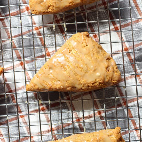 Pumpkin Maple Spelt Scones - Recipe photo by The Mostly Vegan