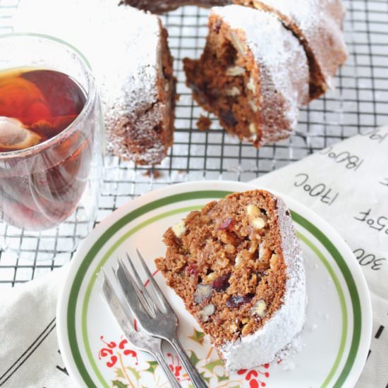 Cranberry Pecan & Spice Coffee Cake - Recipe photo by Thoroughly Nourished Life