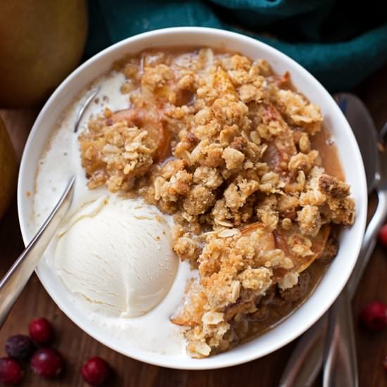 Browned Butter Pear Crisp - Recipe photo by Life Made Simple