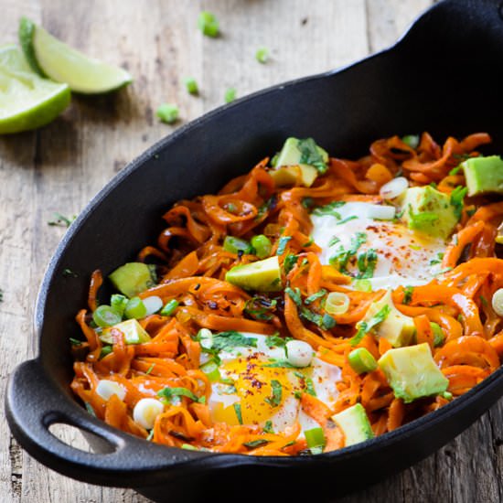 Chipotle Sweet Potato Noodles - Recipe photo by porkandgreens