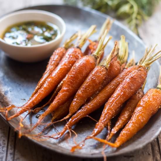 Roasted Carrots with Chimichurri - Recipe photo by myfoodstory