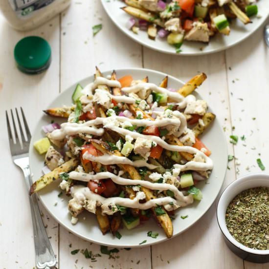 Greek Gyro Fries - Recipe photo by thegirlonbloor