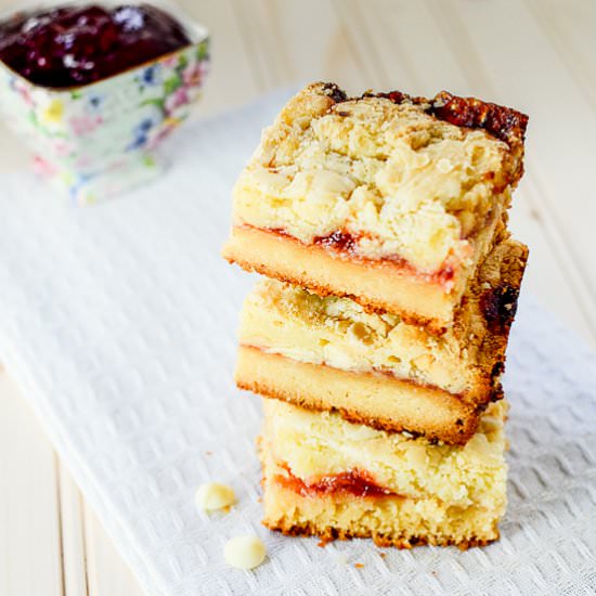 White Chocolate Raspberry Bars - Recipe photo by LivingWellMom