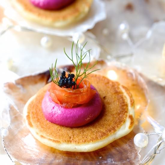 Buckwheat Blinis with Salmon - Recipe photo by Bibbyskitchenat36