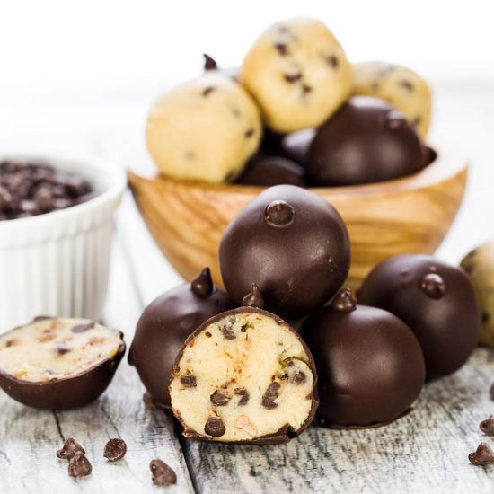 Chocolate Chip Cookie Dough Truffle - Recipe photo by garnishwithlemon